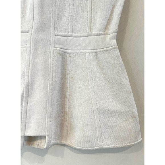 A.L.C. Knit top White XS Peplum Blouse - Picture 9 of 14